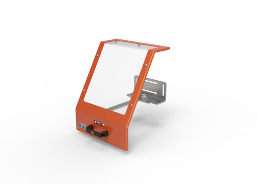[2NMTOU_PTO15/450] Protection pour tour du chariot - à installer sur le chariot longitudinal Protection à ouverture oscillante avec n. 1 support et bras rotatif de protection en acier L.400 H.400 mm.